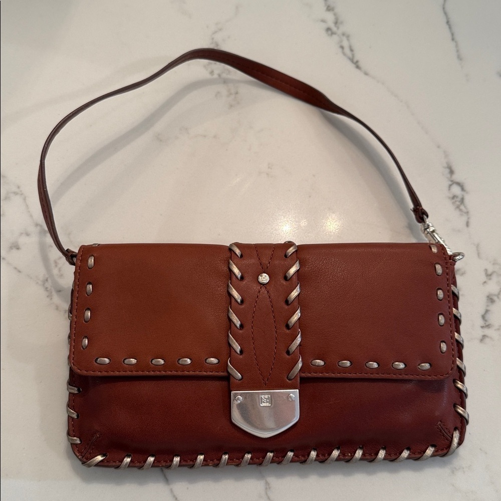 Brown Leather WHIP STITCH WRISTLET Michael KORS (NWOT)